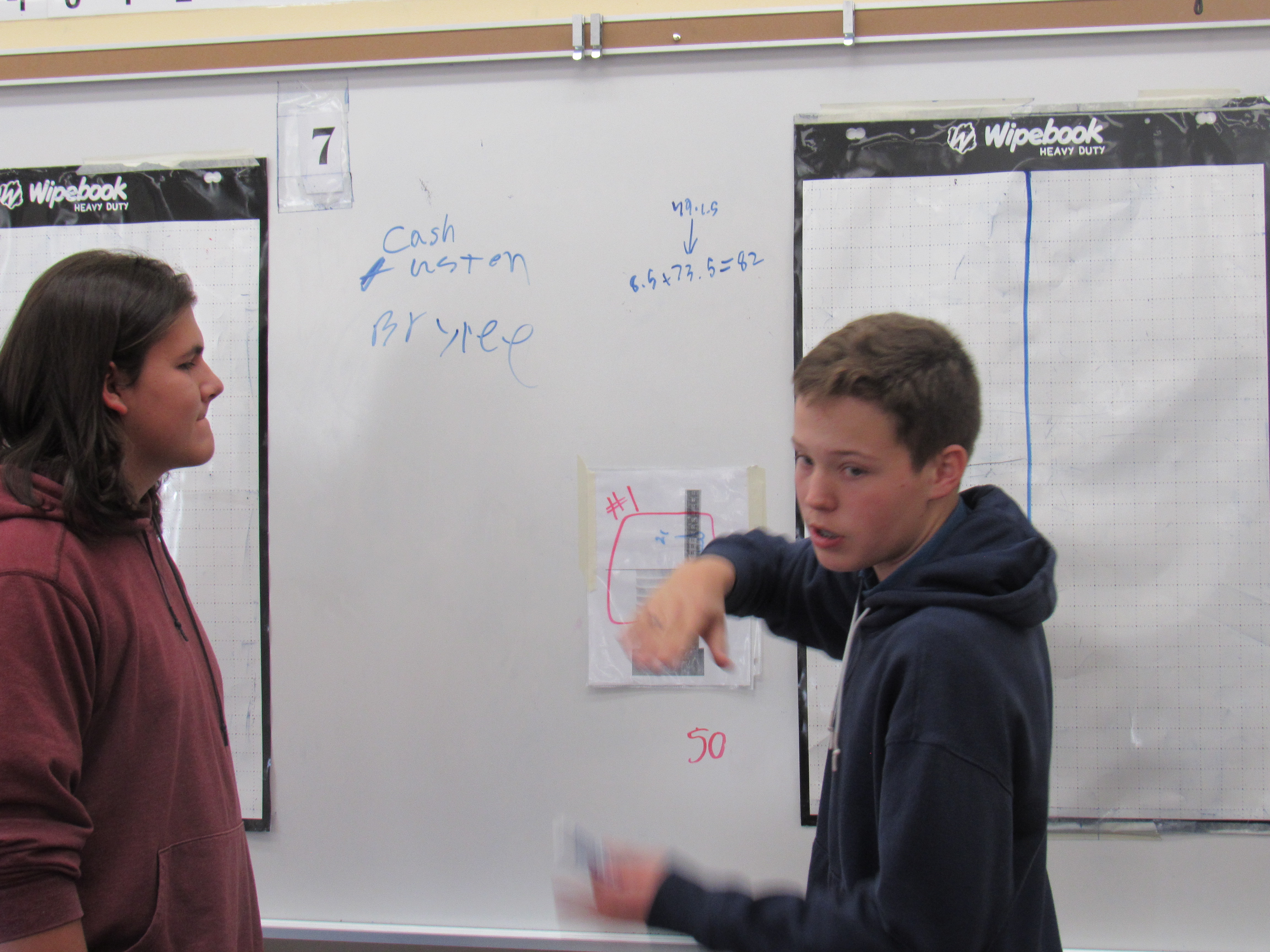 Math students demonstrate what they have learned