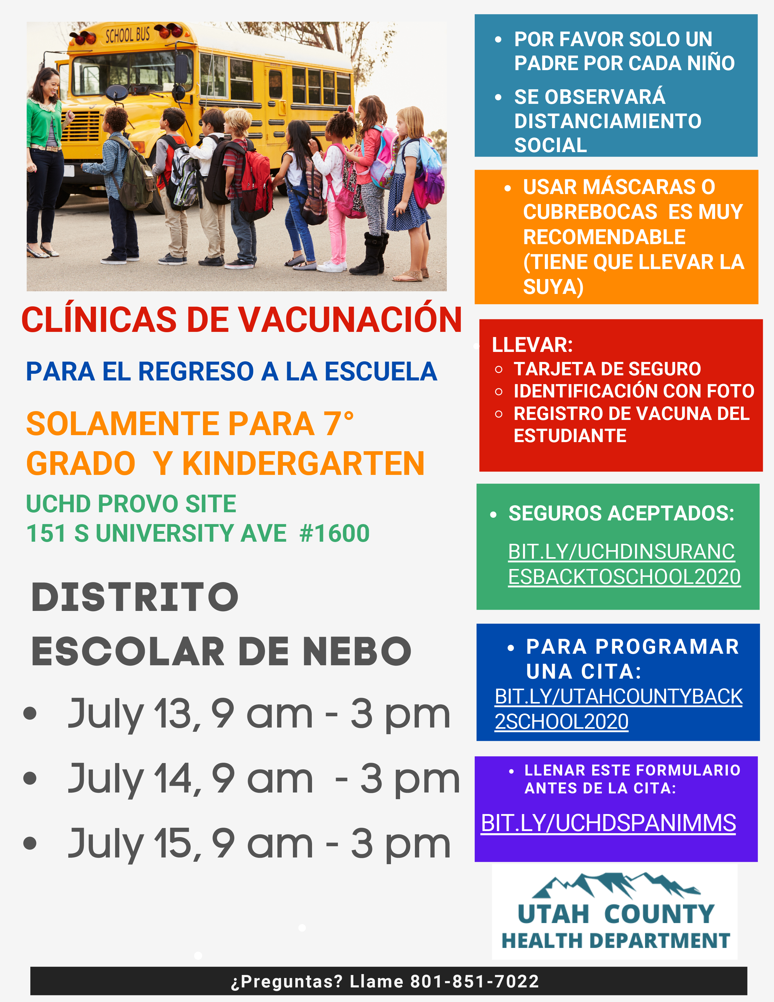 Immunization Flyer Spanish