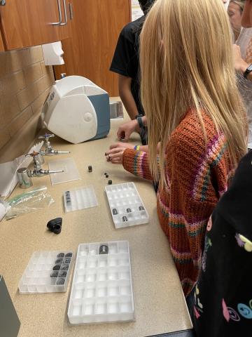 Students learn about synthetic materials 