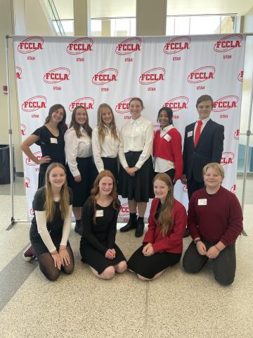 FCCLA Students pose for camera 