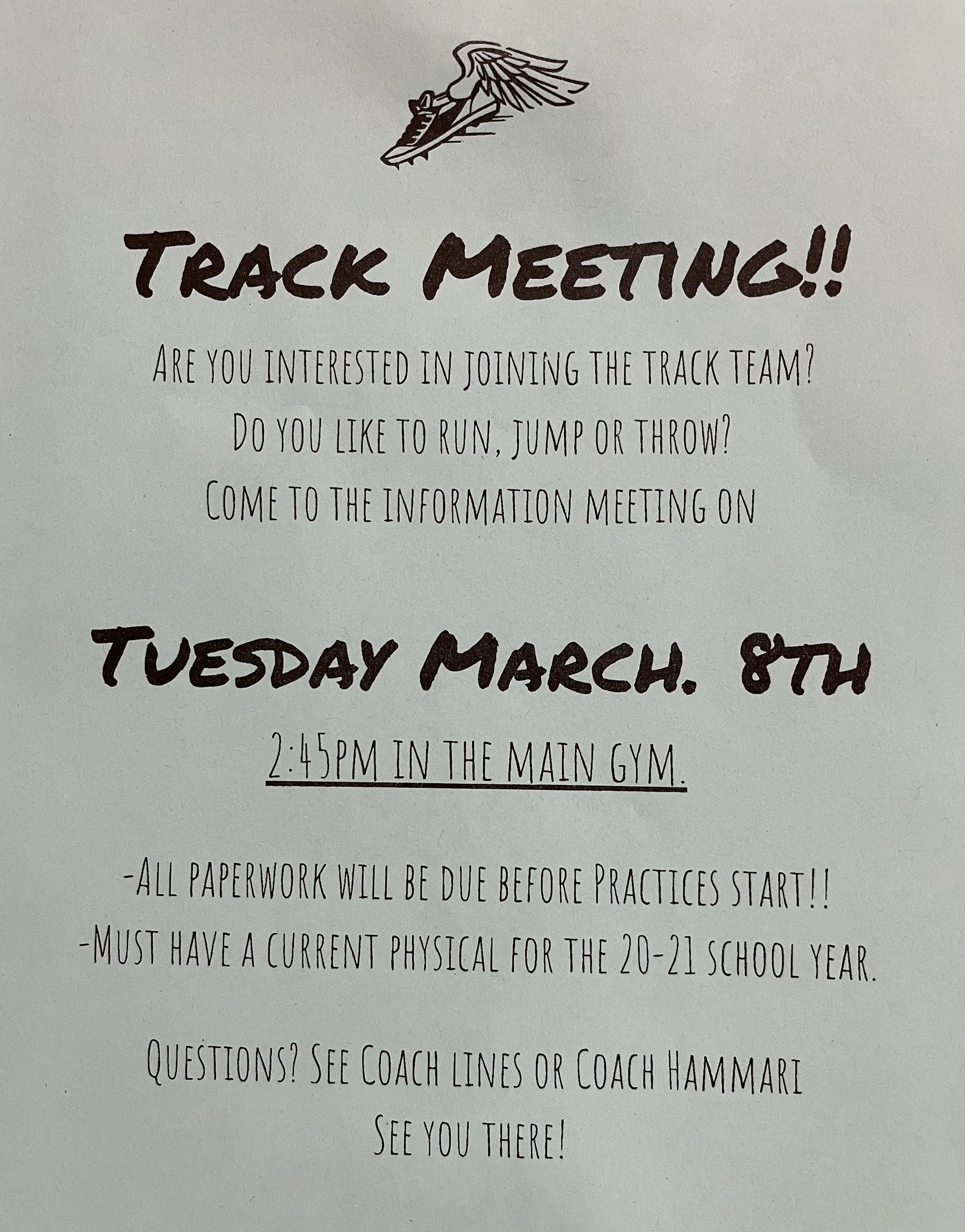 Track Meeting!