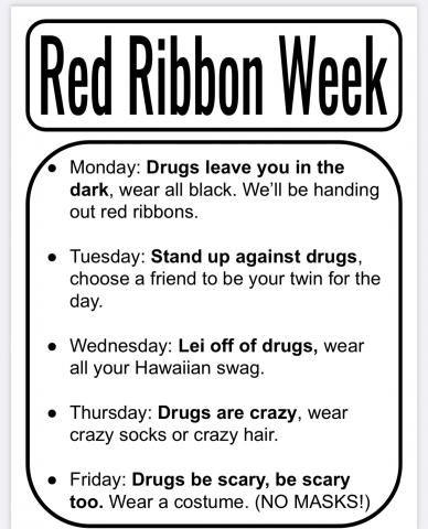 Red Ribbon Week Schedule 