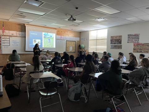 Students learning about Indigenous Americans 