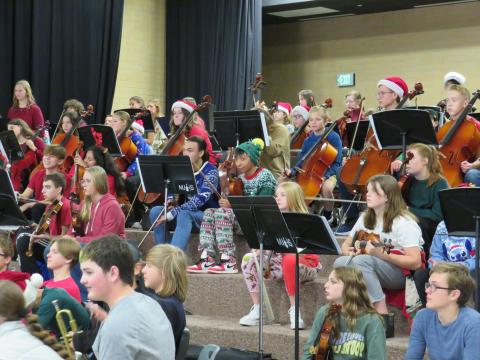 Our band and orchestra performed this week at Maple Grove Middle School