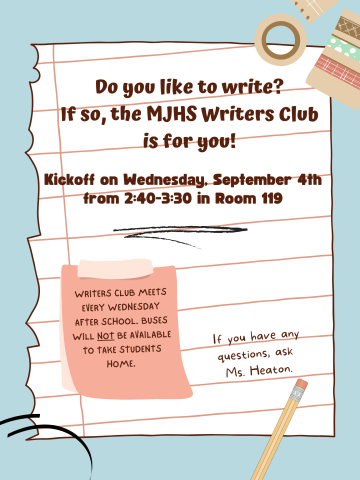 Writers club flier 